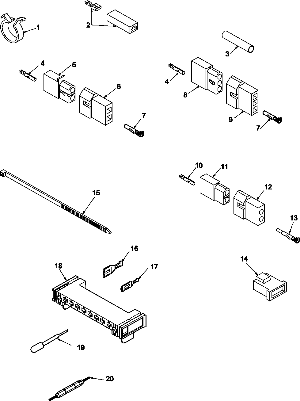 TERMINALS AND MOTOR CONNECTION  BLOCK