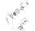 Amana LGA90AW-PLGA90AW motor and fan assemblies diagram