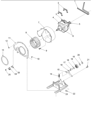 Motor and fan assemblies