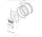 Amana ALE120RAW-PALE120RAW front bulkhead, air duct & cylinder diagram