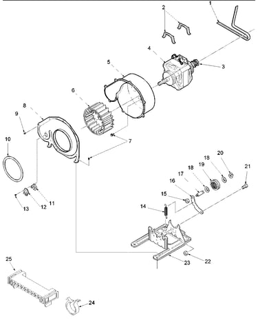 Motor and fan assembly