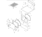 Amana ALE665SAC-PALE665SAC door and front, access, and top panel diagram