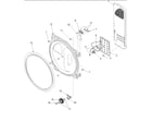 Amana ALE665SAC-PALE665SAC rear bulkhead,  rollers & air duct diagram