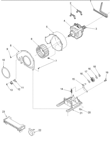 Motor and fan assembly