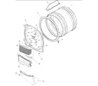 Amana ALE665SAW-PALE665SAW front bulkhead, air duct & cylinder diagram