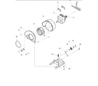 Amana DLG330RCW-PDLG330RCW motor and fan assemblies diagram