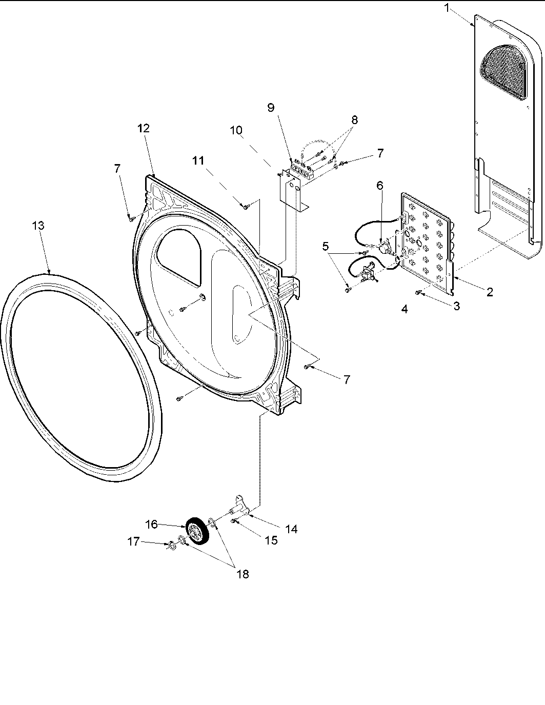 REAR BULKHEAD,  ROLLERS & AIR DUCT