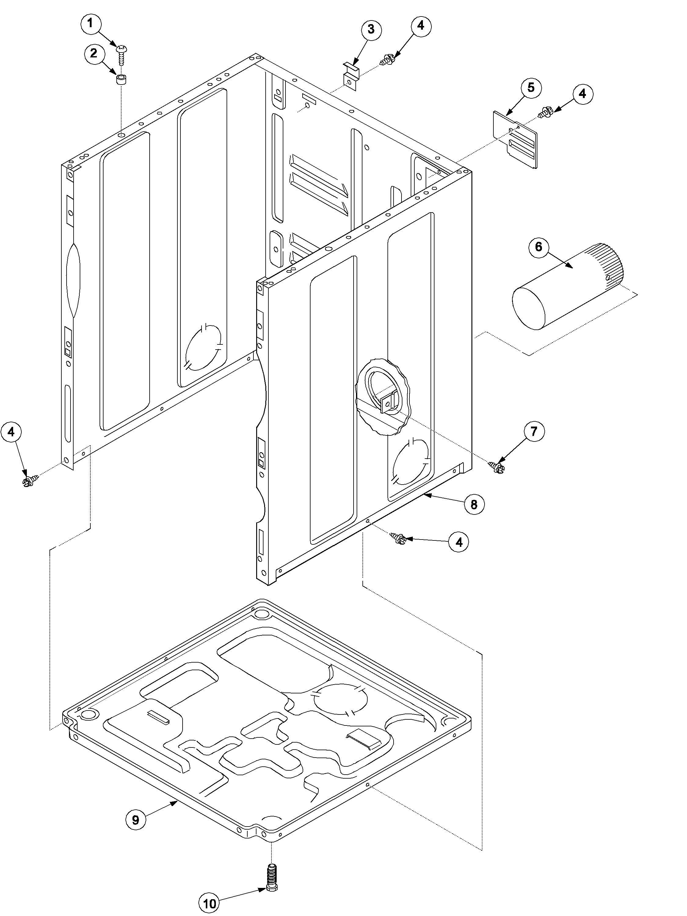 Cabinet and base