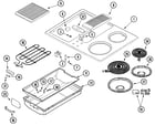 Jenn-Air JED8130ADW top assembly diagram