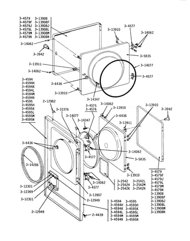 Front panel & door assembly