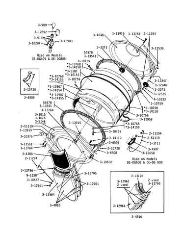 Lint screen, tumbler (front & back)