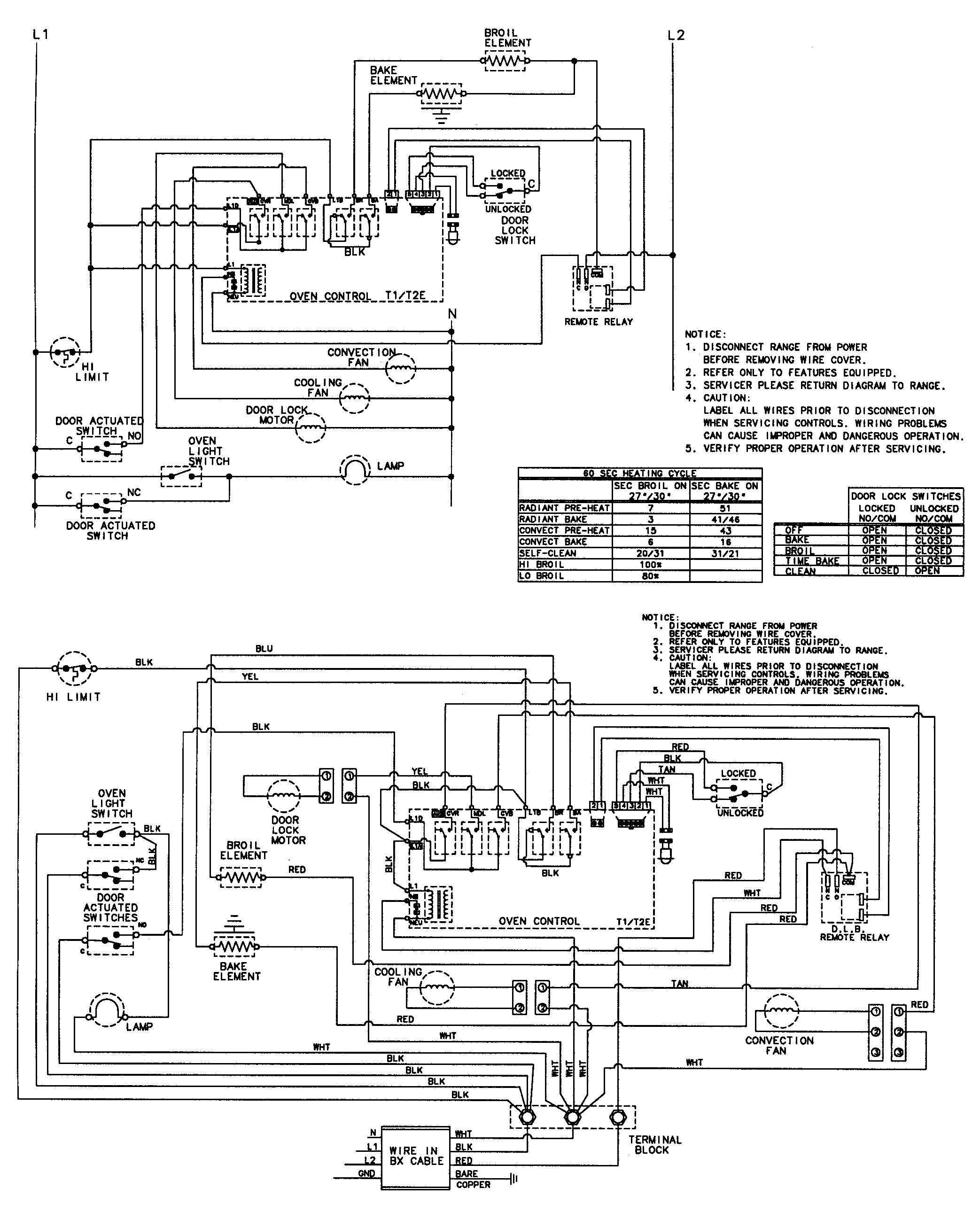 WIRING INFORMATION (MEW5530BCB/BCW)