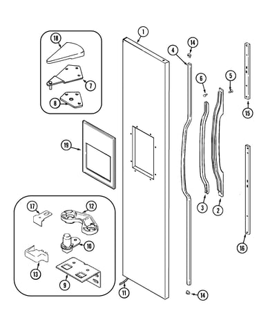 Freezer outer door