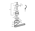 Maytag LAT8200ABW clutch, brake & belts diagram