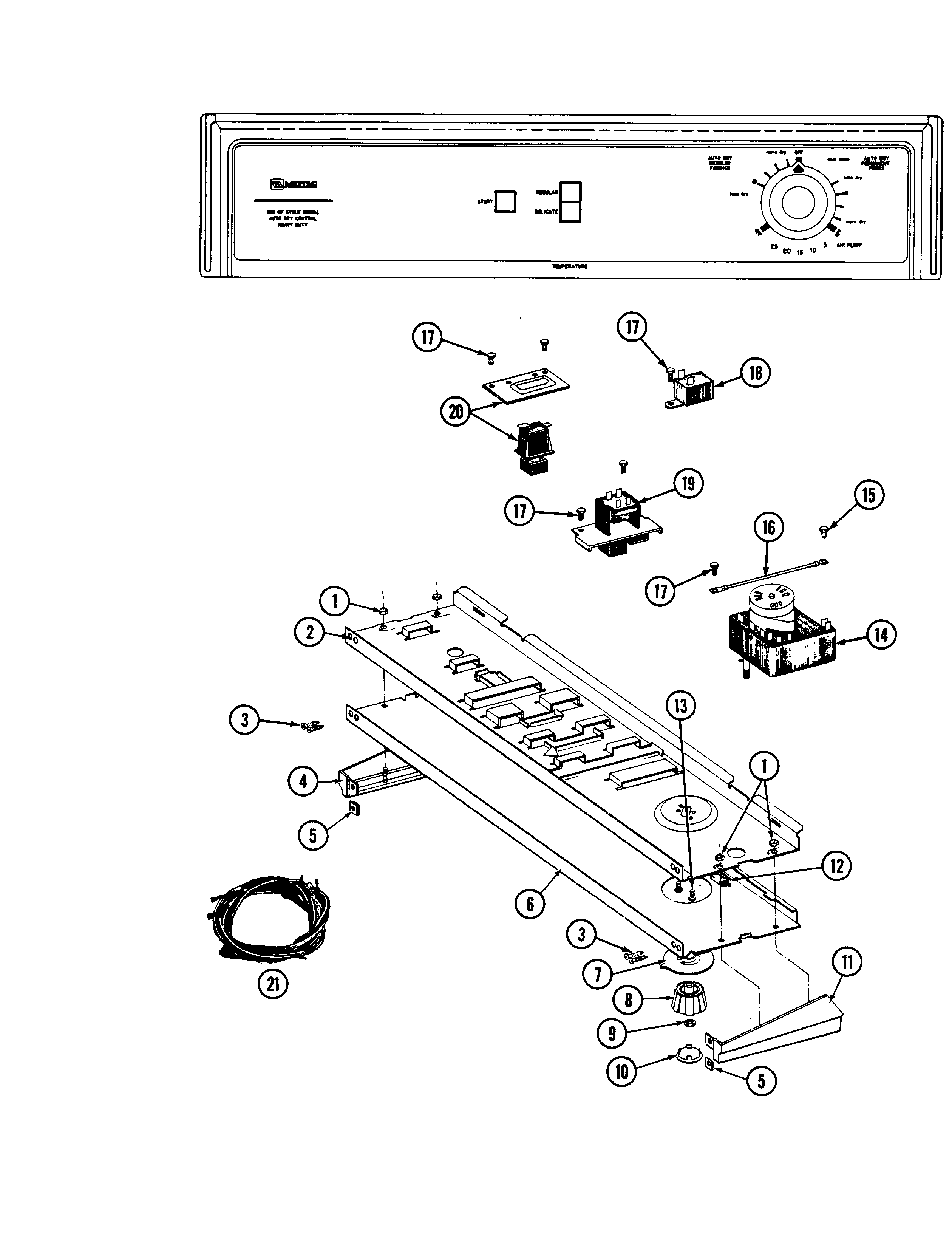 Control panel (lde8200acl,acw,adl,adw)