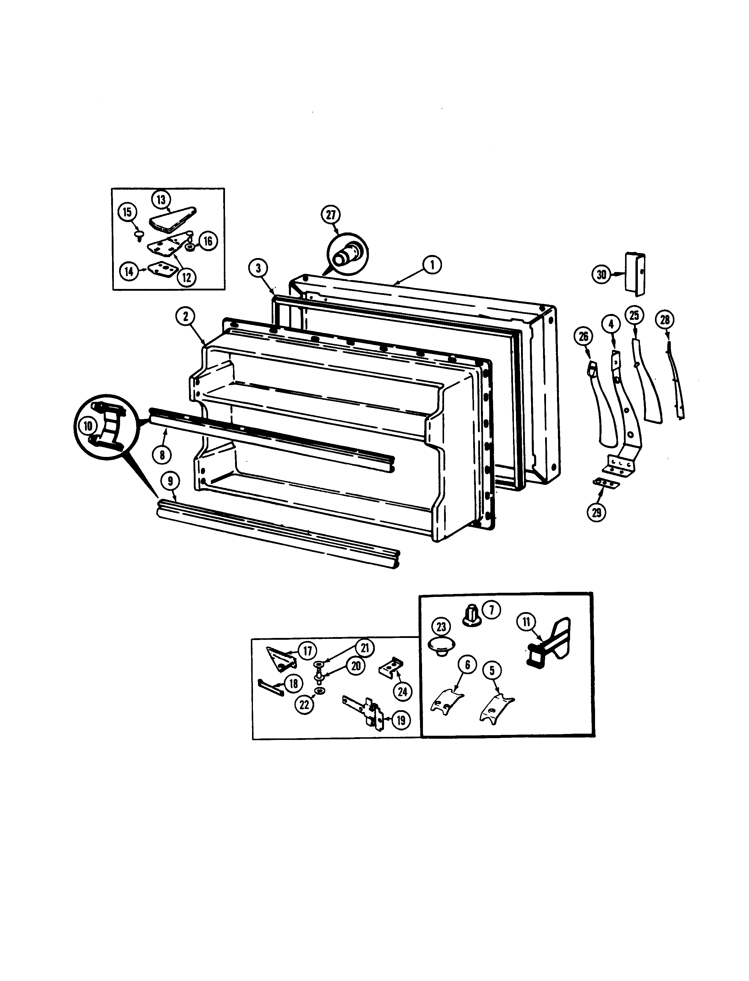 Freezer door