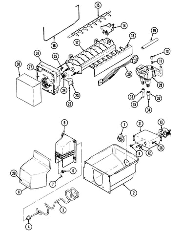 Ice maker & bin