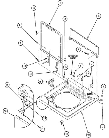 Cabinet top and door