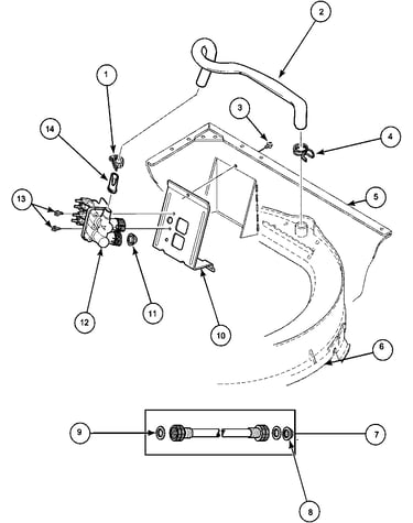 Inlet/fill hoses and mixing valve