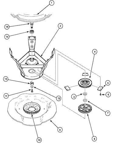 Weldment/bearing assy and brake/pulley
