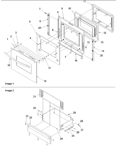Oven door and storage door
