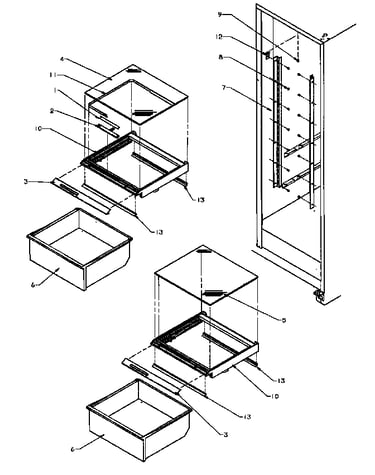 Ref shelving and drawers