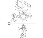 Amana LWC80AW-PLWC80AW cabinet top, loading door & door switch diagram