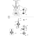 Amana LWC80AW-PLWC80AW bearings, brake & pulley & transmission diagram