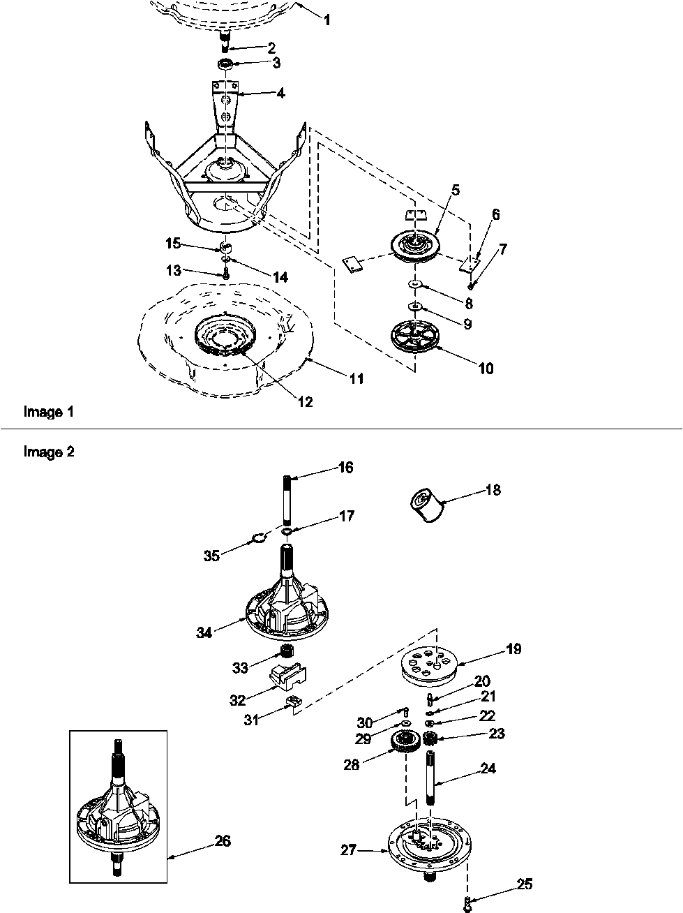 Bearings, brake & pulley & transmission