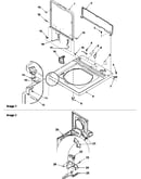 Cabinet top, loading door & door switch