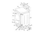 Maytag LDG7400ABW cabinet-front diagram