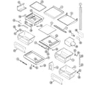 Maytag KFU5755 shelves & accessories diagram
