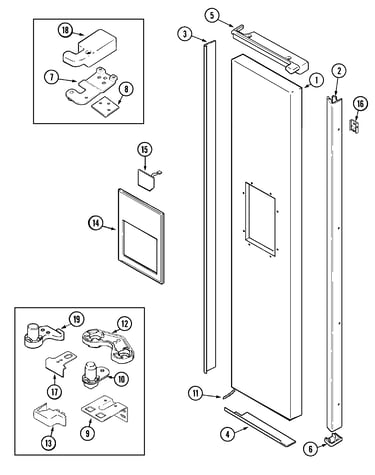 Freezer outer door