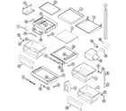 Maytag KGU6695 shelves & accessories diagram