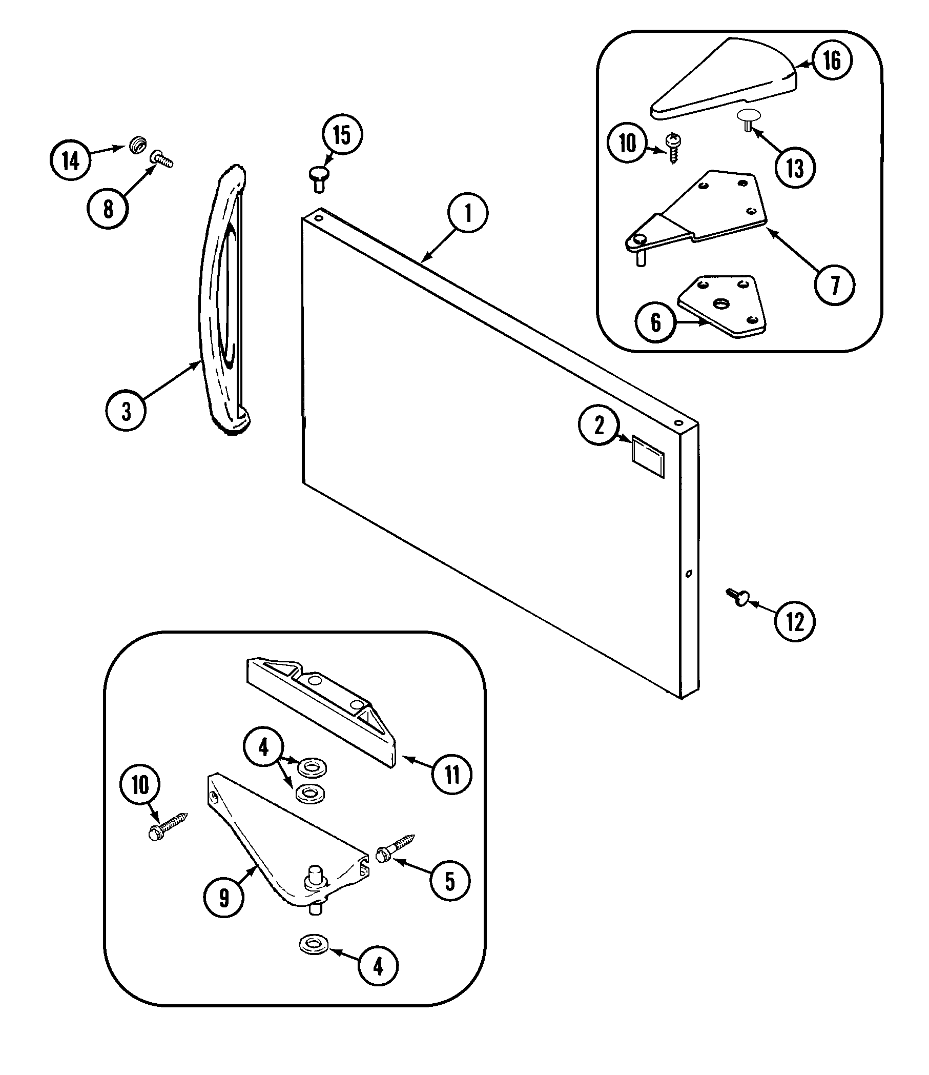 Freezer outer door