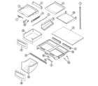Maytag KSU5820NE shelves & accessories diagram