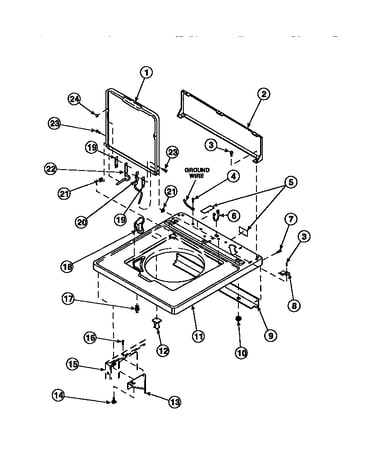 Cab top/loading dr & ctrl hood rear pan