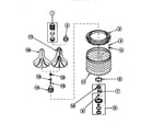 Amana LW8303W2-PLW8303W2B agitator/drive bell/seal kit/tub & hub diagram