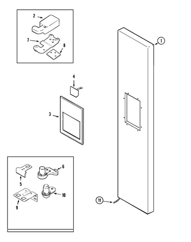 Freezer outer door