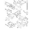 Maytag KGU57990KD shelves & accessories diagram