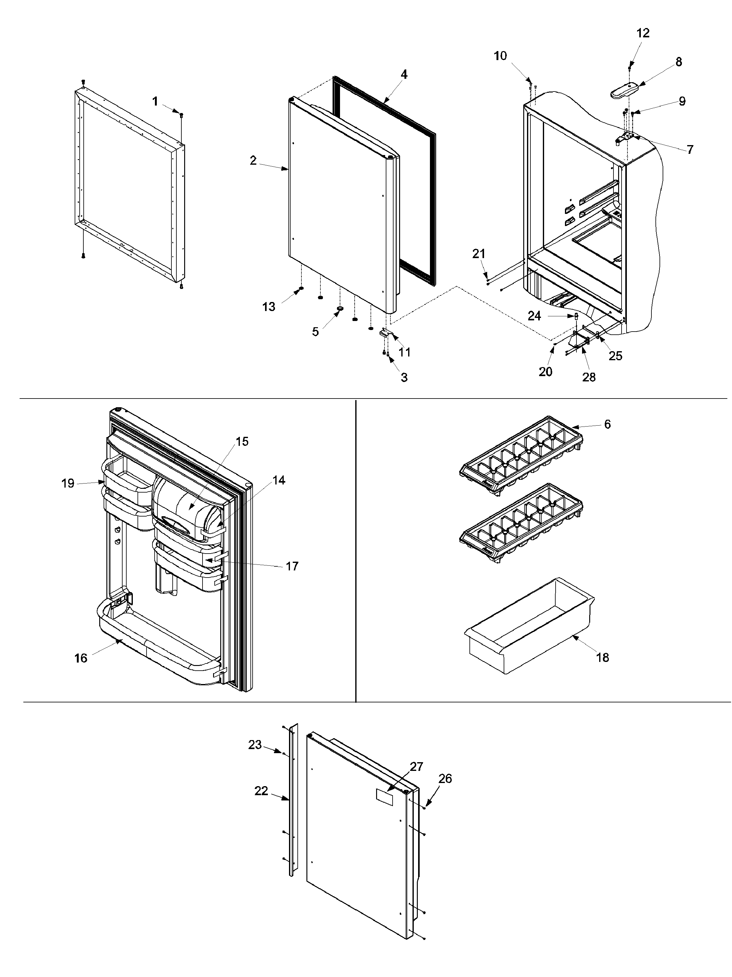 Refrigerator door