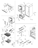Interior cabinet & freezer shelving
