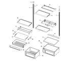 Maytag AS829CSXPB shelves & accessories (fresh food) diagram