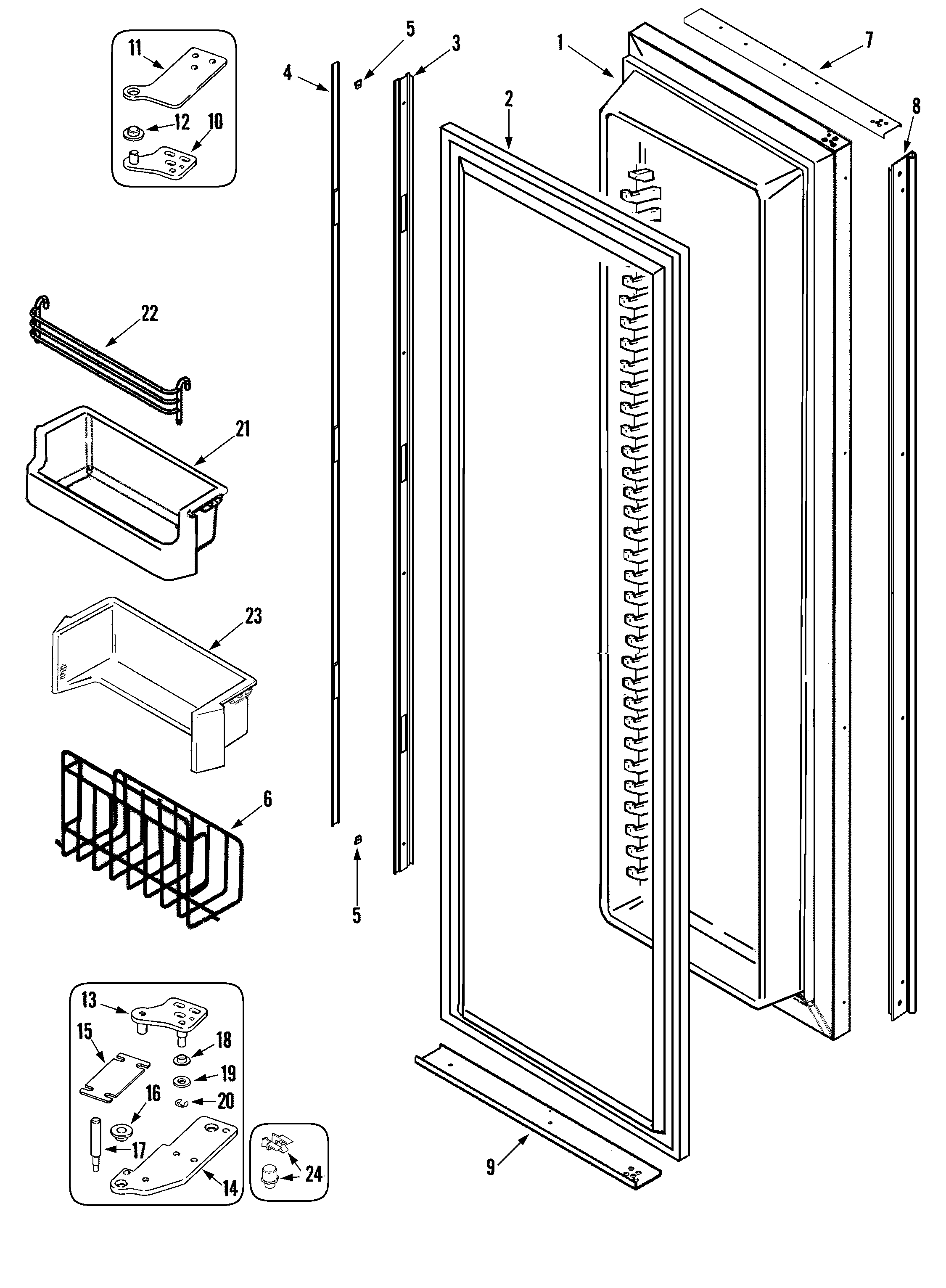 Freezer door