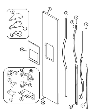 Freezer outer door