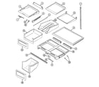 Maytag GT2428PEFW shelves & accessories diagram