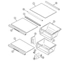 Maytag GS2123SDFW shelves & accessories diagram