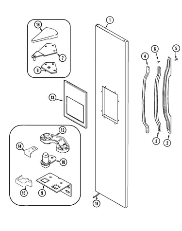 Freezer outer door