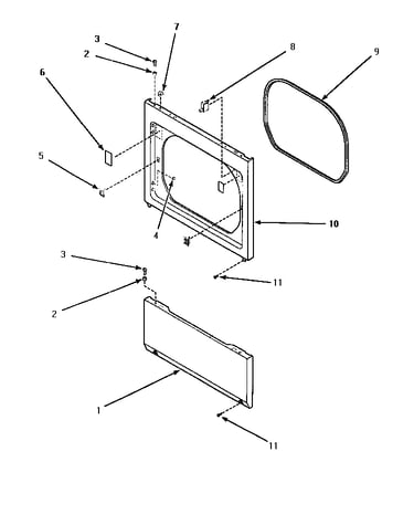Lower access panel, front panel & seal