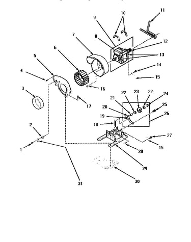Motor, exhaust fan & belt